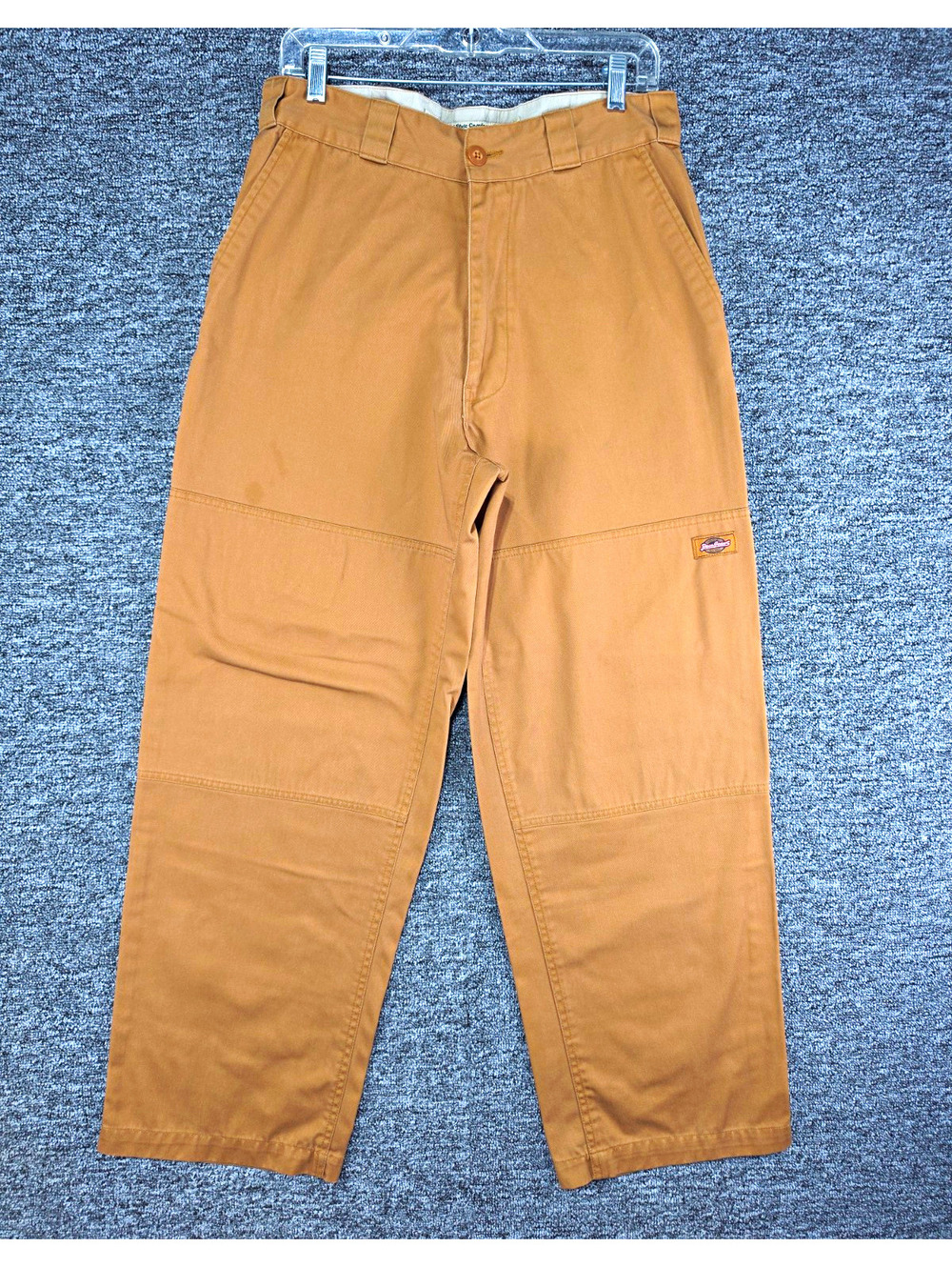 Paco Jeans Men's Brown Twill Workwear Pants Flat Front Straight Leg Relaxed 32